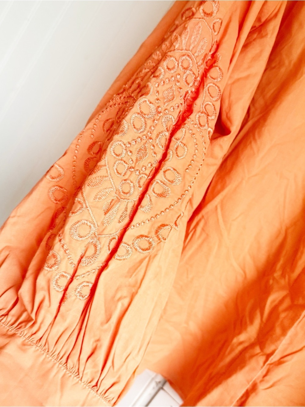 Tuckernuck HYACINTH HOUSE Size XXL Orange Peach Embroidered Wisteria Blouse NEW! - Picture 8 of 9